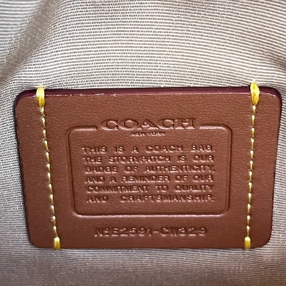 💰SOLD - CW329 - Coach Mini Rowan Crossbody Bag in Signature Canvas - Picture 9 of 13